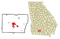Colquitt County Georgia Incorporated and Unincorporated areas Moultrie Highlighted